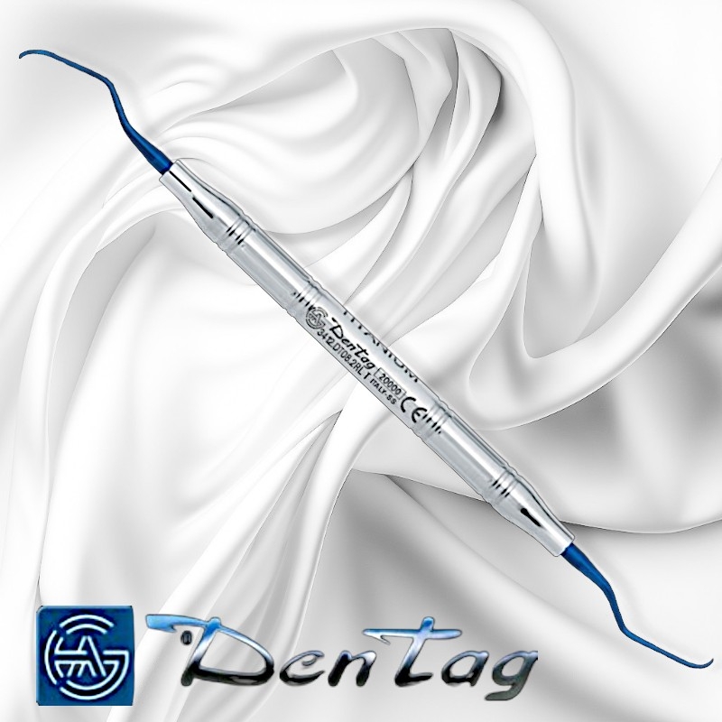 COLUMBIA CURETTES FIG.2R/2L TIT.BLU - MV 8 MM DENTAG