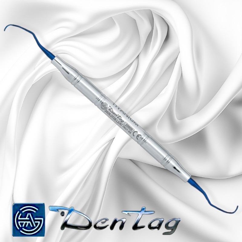 LANGER CURETTES FIG.3/4 TITANIO BLU - MV 8 MM DENTAG